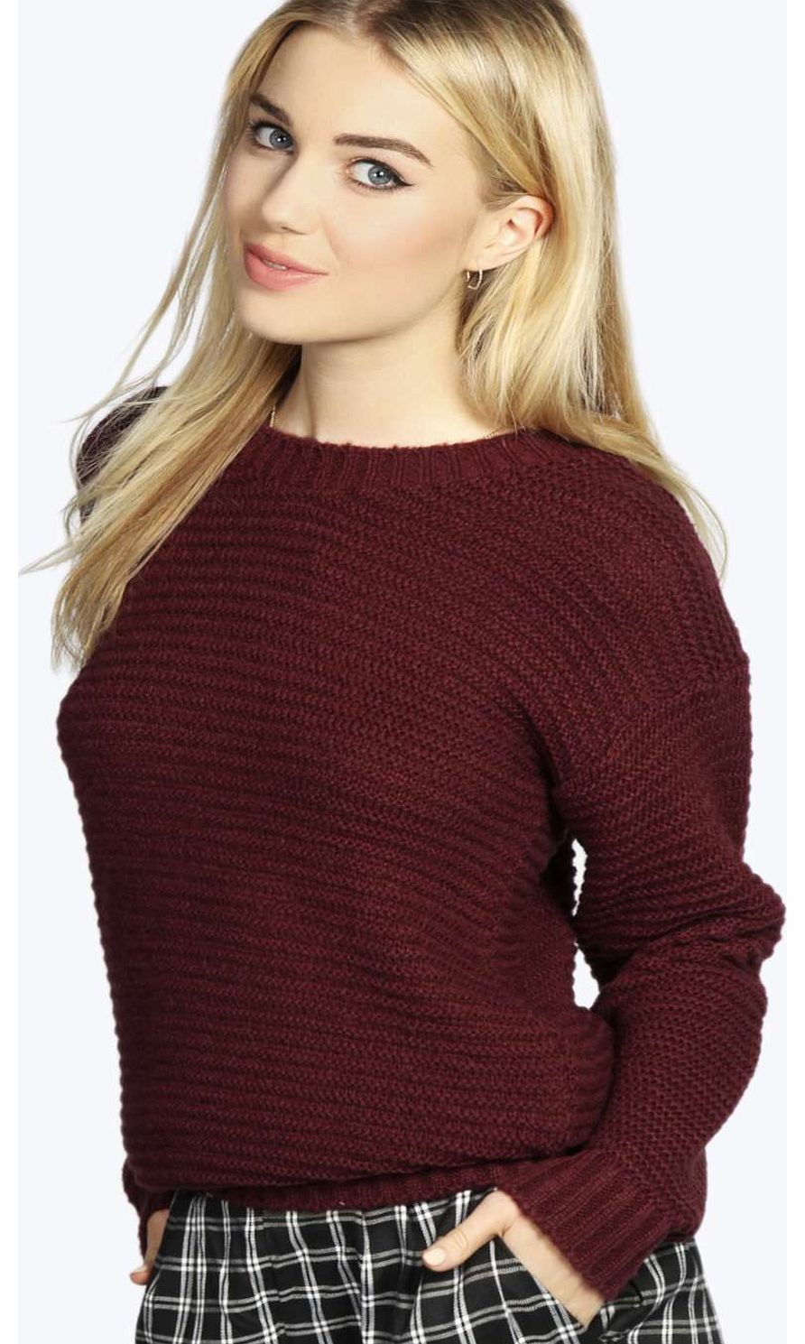 Britney Garta Soft Knit Jumper - burgundy azz16815