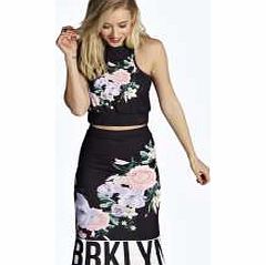 boohoo BRKLYN Printed Midi Skirt - multi azz17622