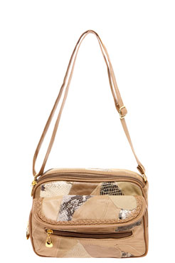 Callie Real Leather Patchwork Crossbody Bag Female