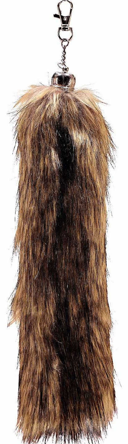 Cassie Faux Fur Bag Keyring - brown azz17456