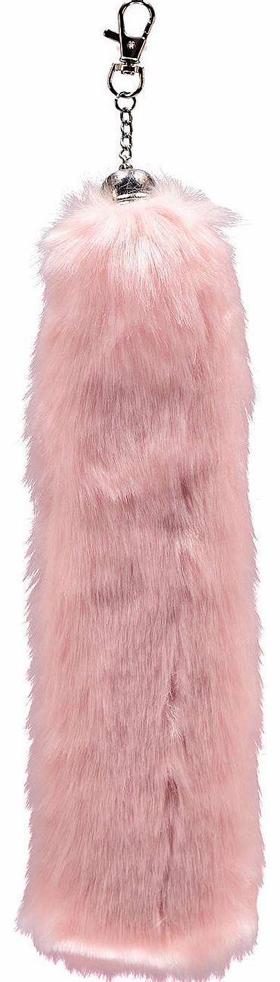 boohoo Cassie Faux Fur Bag Keyring - pink azz17456