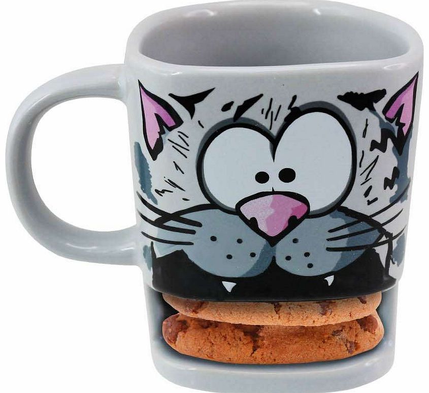 boohoo Cat Brew and Biscuit Mug - grey azz13668