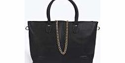 boohoo Chain Detail Shopper Bag - black azz20616