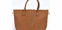 boohoo Chain Detail Shopper Bag - tan azz20615