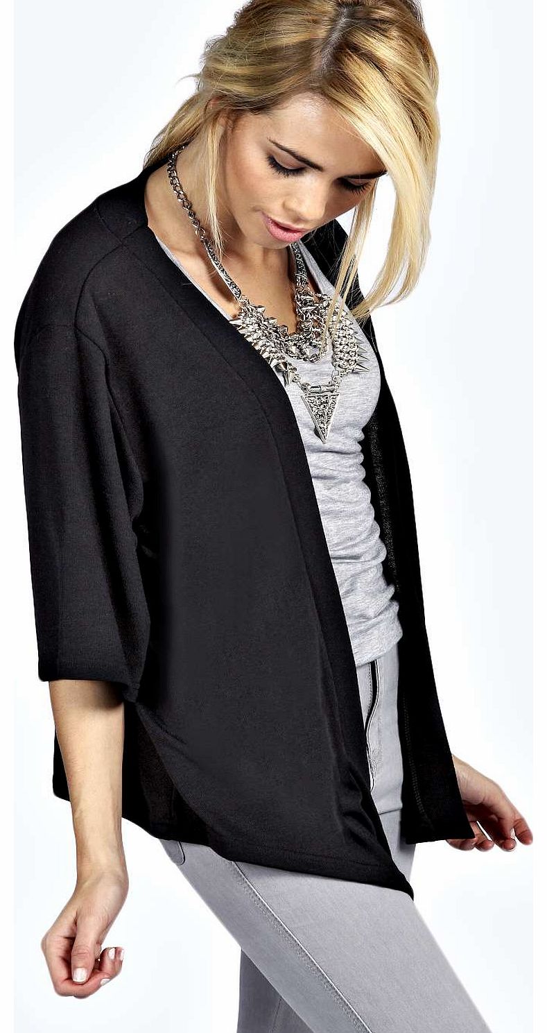 Charis Knitted Kimono Cardigan - black azz18611