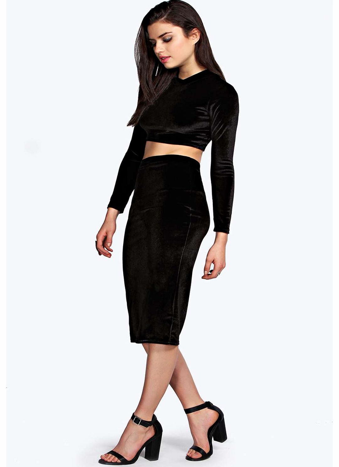 Charlie Crop Top And Pencil Skirt Co-Ord Set -
