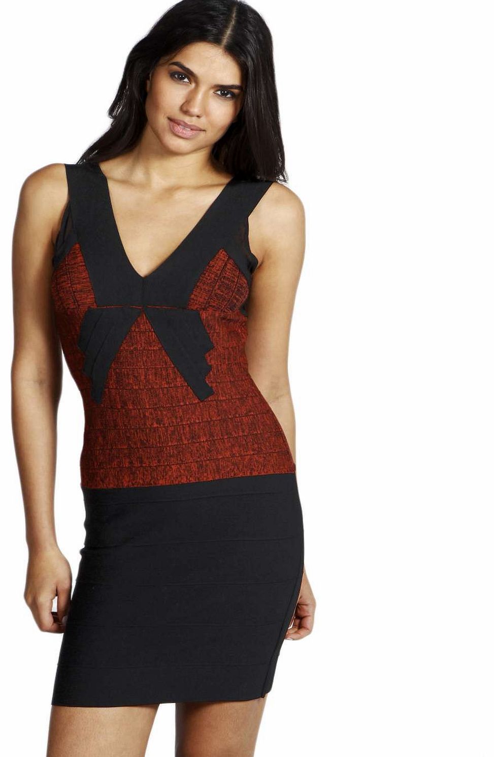 boohoo Charlotte Bandage Bodycon Dress - red azz14263