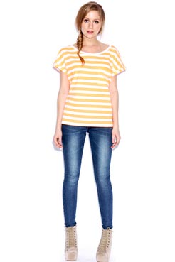 Charlotte Oversized Neon Stripe T-Shirt