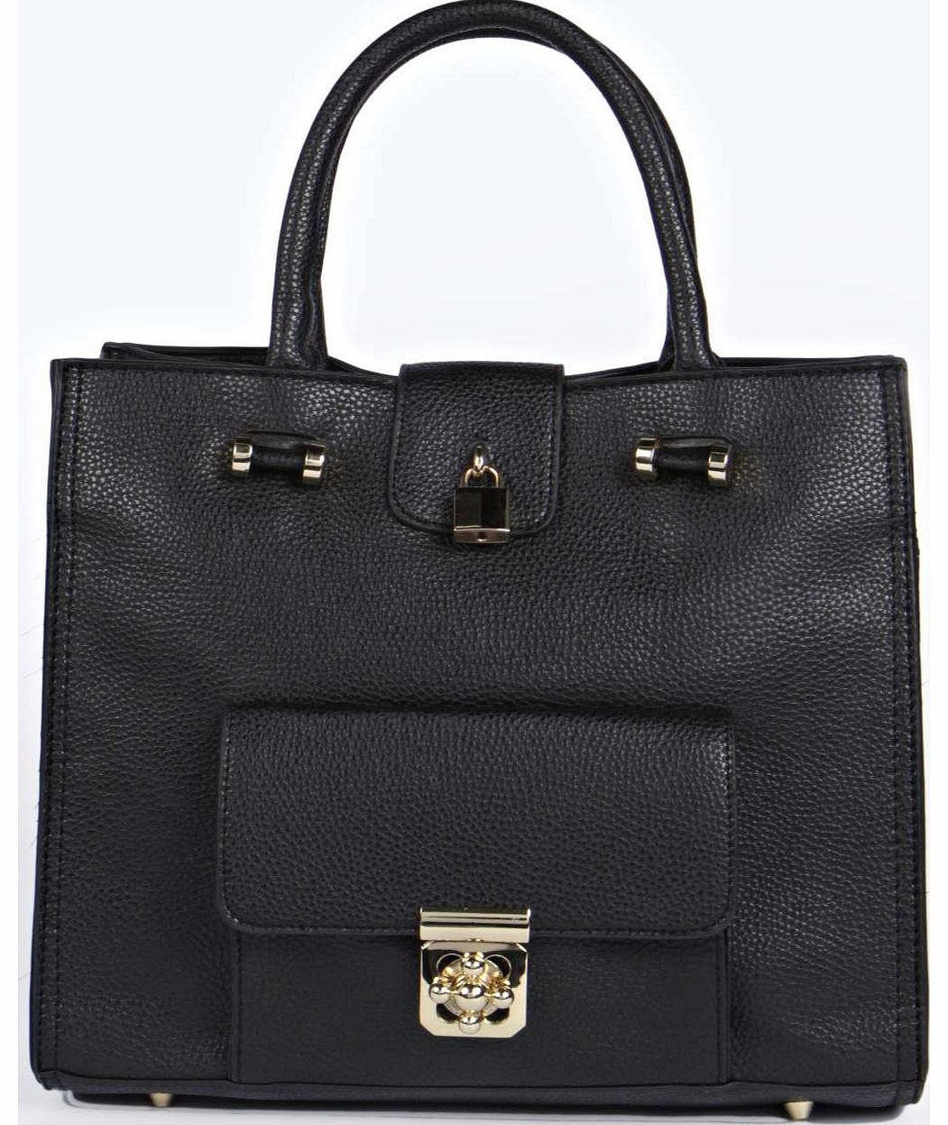 Charlotte Pocket Front Shopper Day Bag - black