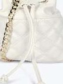 boohoo Check Quilted Mini Duffle Bag - white azz05795
