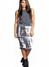 boohoo Chrissy Tie Dye Midi Skirt - grey azz22686
