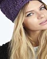 boohoo Chunky Knit Beanie Hat - purple azz22453
