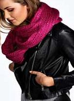 boohoo Chunky Knit Snood - fushia azz14755