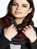 boohoo Chunky Mixed Knit Snood - blue azz16215