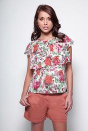 Boohoo Clara Floral Print Blouse