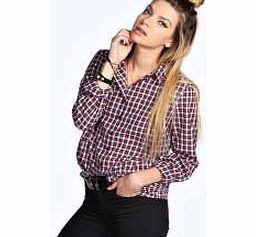 boohoo Clara Oversized Checked Shirt - multi azz20091