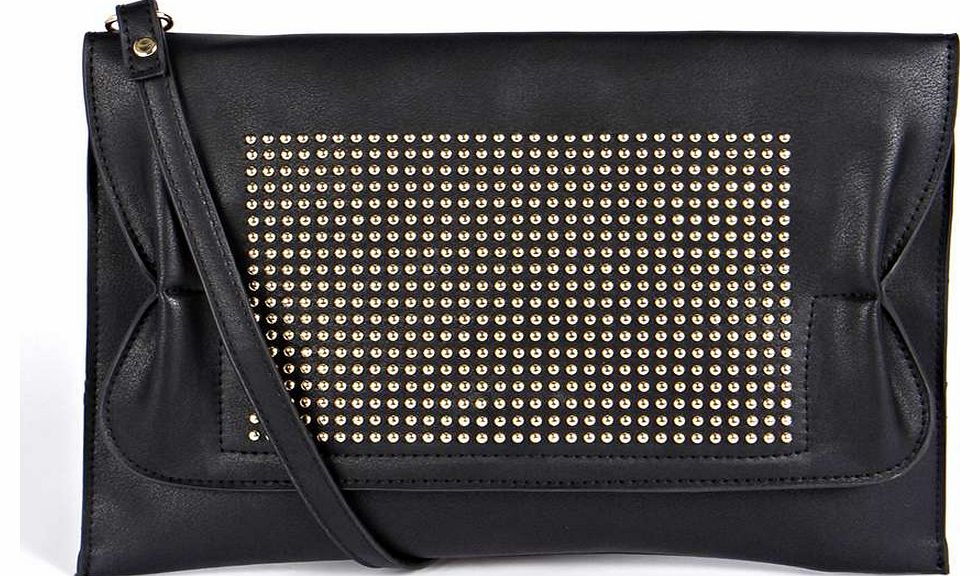boohoo Clarissa Pin Stud Cross Body Bag - black azz18324