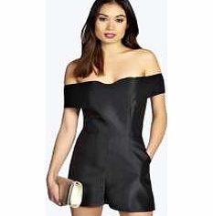 boohoo Claudia Silky Sweetheart Off The Shoulder