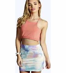 boohoo Cloud Print Mini Skirt - multi azz09513