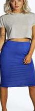 boohoo Colour Block Midi Skirt - cobalt azz05523