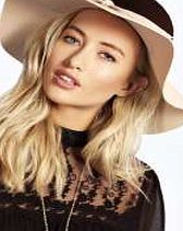 boohoo Colour Block Ribbon Trim Floppy Hat - brown