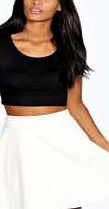 boohoo Colour Pop Skater Skirt - ivory azz34745