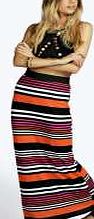 boohoo Colour Pop Stripe Maxi Skirt - multi azz08155