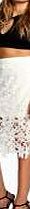 boohoo Crochet Lace Midi Skirt - ivory azz16228