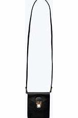 Cross Body Phone Clutch - black azz11792