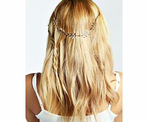 boohoo Daisy Leaf Head Chain - gold azz29217