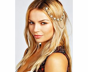 boohoo Daisy slide Headchain - gold azz26636