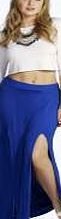 boohoo Diana Double Slit Maxi Skirt - cobalt pzz98021