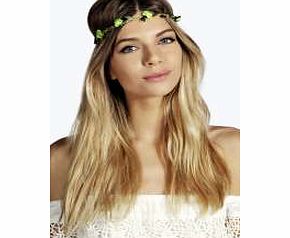 boohoo Ditsy rose Headband - lime azz09786