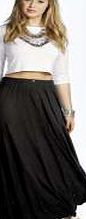 boohoo Eliza Button Through Maxi Skirt - black pzz98006
