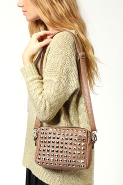 Emilia All Over Stud Cross Body Bag Female