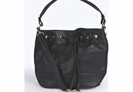 boohoo Emma Drawstring Duffle Bag - black azz23135