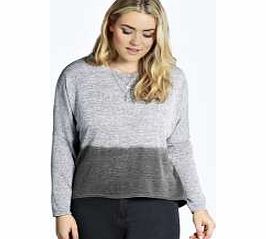 boohoo Evelyn Dip Dye Knitted Top - charcoal pzz98726