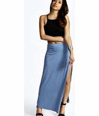 boohoo Exposed Leg Maxi Skirt - ice azz12802