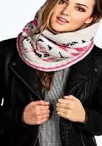 boohoo Fairisle Knit Snood - indigo azz14725