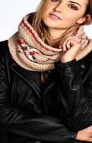 boohoo Fairisle Knit Snood - khaki azz14725