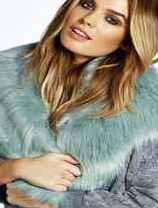 boohoo Faux Fur Collar Scarf - mint azz13402