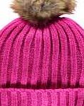 boohoo Faux Fur Pom Beanie - pink azz15443