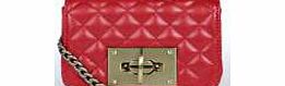 boohoo Fern Quilted Twist And Lock Cross Body Bag - red