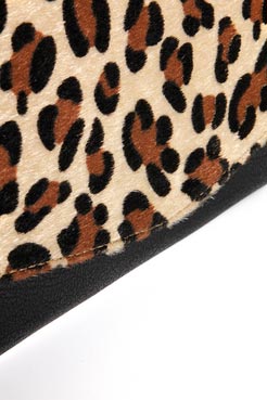 Boohoo Fiona Brushed Leopard Contrast Fold Over Clutch