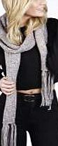 boohoo Fleck Chunky Knit Scarf - grey azz18283