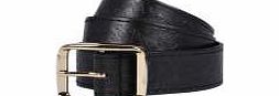 boohoo Floral Engraved Skinny Belt - black azz22000