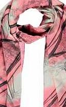 boohoo Floral Gridlock Lightweight Scarf - pink azz04368