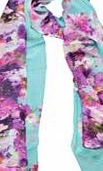 boohoo Floral Lightweight Scarf - blue azz07538