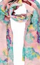 boohoo Floral Print Lightweight Scarf - peach azz04367