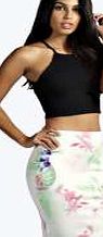 boohoo Floral Print Midi Skirt - ivory azz05530